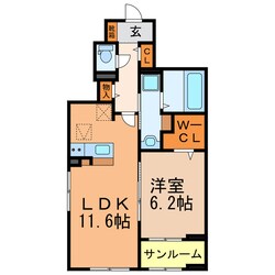 ハピネス（豊場下戸）の物件間取画像